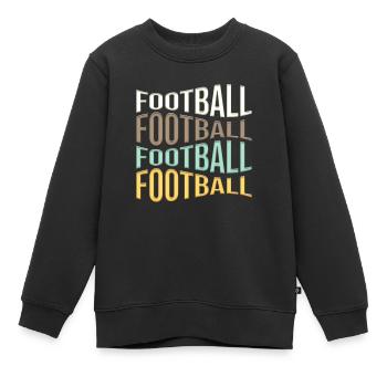 football - Kinder Premium Organic Sweatshirt - Schwarz - Vorne - AI Model Kid Female (0cm)