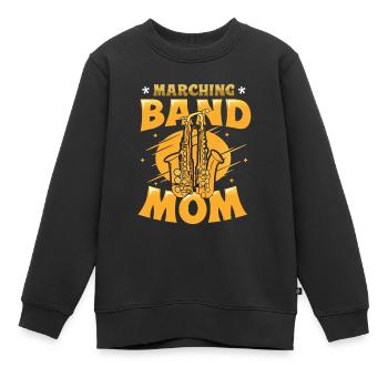 Marching Band Mom Saxophon Band Mom. - Kinder Premium Organic Sweatshirt - Schwarz - Vorne - AI Model Kid Female (0cm)