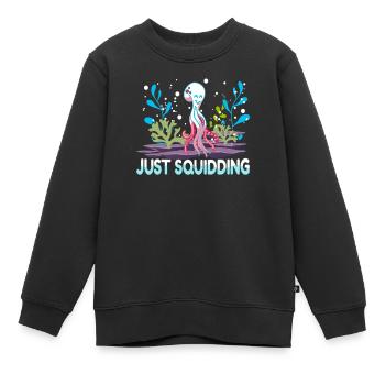 Poulpe Poulpe Tentacule de mer Poulpe Poulpe Poulpe Poulpe - Sweat Premium enfant bio - noir - Devant - AI Model Kid Female (0cm)