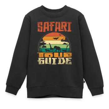 Safari Tour Guide - Kinder Premium Organic Sweatshirt - Schwarz - Vorne - AI Model Kid Female (0cm)