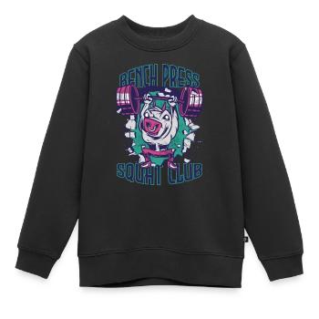 Bench Press Squad Club Bull Training Training Moti - Sweat Premium enfant bio - noir - Devant - AI Model Kid Female (0cm)