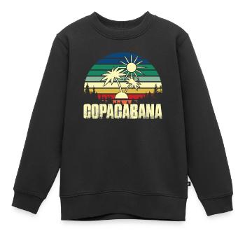 Rio Beach Copacabana Holiday Palms Summer Sun Bra - Sweat Premium enfant bio - noir - Devant - AI Model Kid Female (0cm)