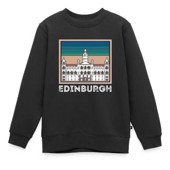 Schottland-Souvenir-Schottisch-Edinburgh-Touristen - Kinder Premium Organic Sweatshirt - Schwarz - Vorne - AI Model Kid Female (0cm)