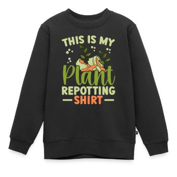 Amoureux des plantes Jardinage Jardiniers - Sweat Premium enfant bio - noir - Devant - AI Model Kid Female (0cm)