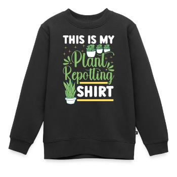 Amoureux des plantes Jardinage Jardiniers - Sweat Premium enfant bio - noir - Devant - AI Model Kid Female (0cm)