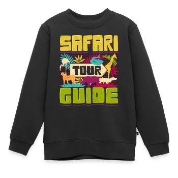 Guide touristique Safari - Sweat Premium enfant bio - noir - Devant - AI Model Kid Female (0cm)