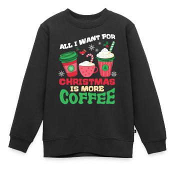 Cadeaux de Noël Noël - Sweat Premium enfant bio - noir - Devant - AI Model Kid Female (0cm)