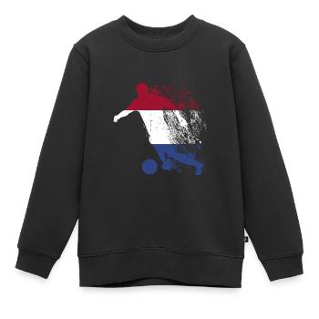 Équipe nationale des Pays-Bas - Sweat Premium enfant bio - noir - Devant - AI Model Kid Female (0cm)