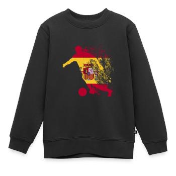 Équipe nationale d’Espagne - Sweat Premium enfant bio - noir - Devant - AI Model Kid Female (0cm)