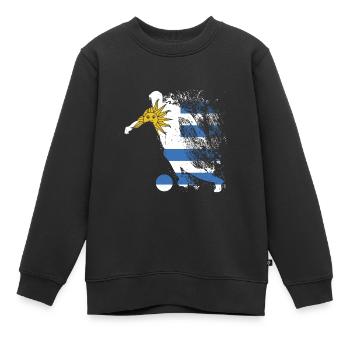 Coupe du monde de l’équipe nationale d’Uruguay - Sweat Premium enfant bio - noir - Devant - AI Model Kid Female (0cm)