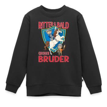 Ritter Bald Großer Bruder Geschwister Nachwuchs - Kinder Premium Organic Sweatshirt - Schwarz - Vorne - AI Model Kid Female (0cm)