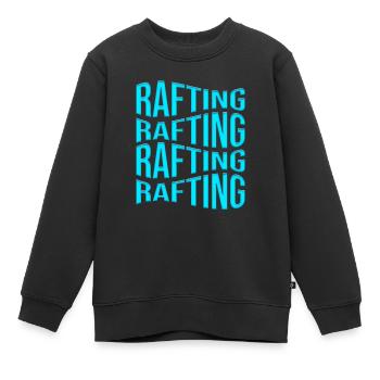 rafting - Sweat Premium enfant bio - noir - Devant - AI Model Kid Female (0cm)