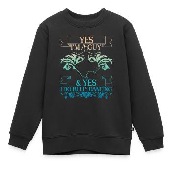 Suis un gars & Oui, je danse danse du ventre danseuse du ventre - Sweat Premium enfant bio - noir - Devant - AI Model Kid Female (0cm)
