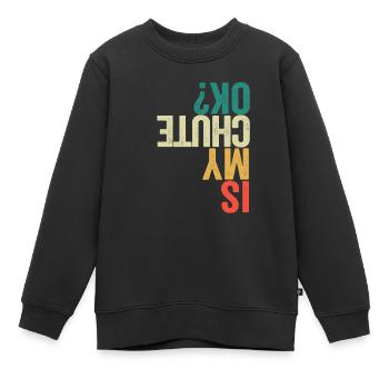 Ist mein Fallschirm in Ordnung Lustig Fallschirm - Kinder Premium Organic Sweatshirt - Schwarz - Vorne - AI Model Kid Female (0cm)