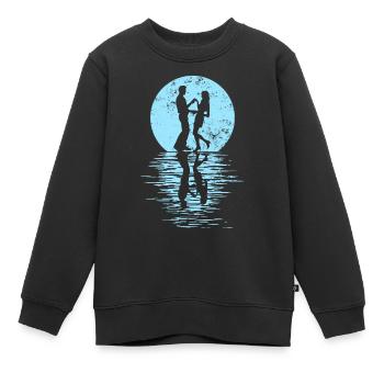 Danseurs Danse Couple Danse, Danse Rumba Renard Tango Salsa - Sweat Premium enfant bio - noir - Devant - AI Model Kid Female (0cm)
