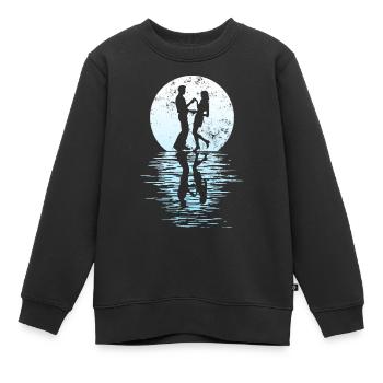 Danseurs Danse Couple Danse, Danse Rumba Renard Tango Salsa - Sweat Premium enfant bio - noir - Devant - AI Model Kid Female (0cm)