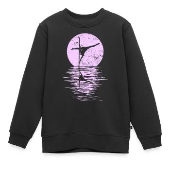 Pole Dance Dancer, Pole Dance, Pole Dancing - Kids Premium Organic Sweatshirt - black - Front - AI Model Kid Female (0cm)