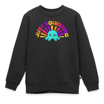 Poulpe Poulpe Tentacule de mer Poulpe Poulpe Poulpe Poulpe - Sweat Premium enfant bio - noir - Devant - AI Model Kid Female (0cm)