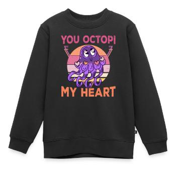Poulpe Poulpe Tentacule de mer Poulpe Poulpe Poulpe Poulpe - Sweat Premium enfant bio - noir - Devant - AI Model Kid Female (0cm)