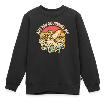 Poulpe Poulpe Tentacule de mer Poulpe Poulpe Poulpe Poulpe - Sweat Premium enfant bio - noir - Devant - AI Model Kid Female (0cm)