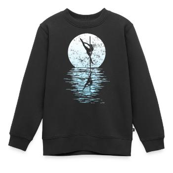 Pole Dance Dancer, Pole Dance, Pole Dancing - Kids Premium Organic Sweatshirt - black - Front - AI Model Kid Female (0cm)
