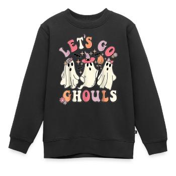 Let's Go Ghouls - Kinder Premium Organic Sweatshirt - Schwarz - Vorne - AI Model Kid Female (0cm)