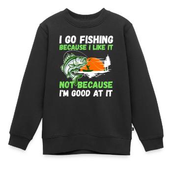 Angler Hobby Angler Fischer - Sweat Premium enfant bio - noir - Devant - AI Model Kid Female (0cm)