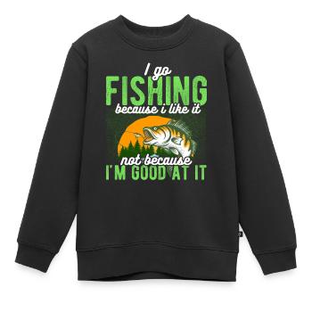 Angler Hobby Angler Fischer - Sweat Premium enfant bio - noir - Devant - AI Model Kid Female (0cm)