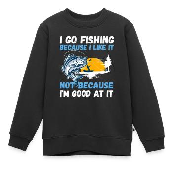 Angler Hobby Angler Fischer - Sweat Premium enfant bio - noir - Devant - AI Model Kid Female (0cm)