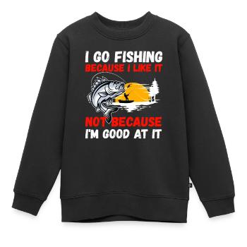 Angler Hobby Angler Fischer - Sweat Premium enfant bio - noir - Devant - AI Model Kid Female (0cm)