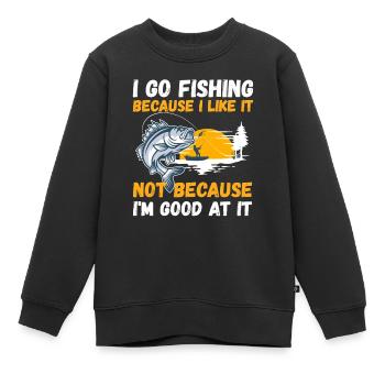 Angler Hobby Angler Fischer - Sweat Premium enfant bio - noir - Devant - AI Model Kid Female (0cm)