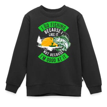 Angler Hobby Angler Fischer - Sweat Premium enfant bio - noir - Devant - AI Model Kid Female (0cm)