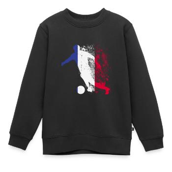 Équipe de France - Sweat Premium enfant bio - noir - Devant - AI Model Kid Female (0cm)