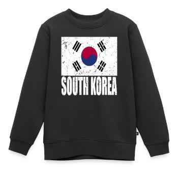 Drapeau de la Corée du Sud - Sweat Premium enfant bio - noir - Devant - AI Model Kid Female (0cm)