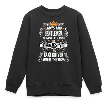 Taxifahrer T witziges Spruch Motiv Taxifahrer - Kinder Premium Organic Sweatshirt - Schwarz - Vorne - AI Model Kid Female (0cm)