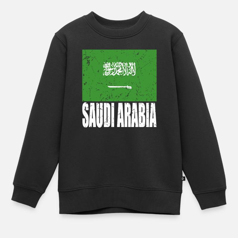 Drapeau de l’Arabie saoudite - Sweat Premium enfant bio - noir