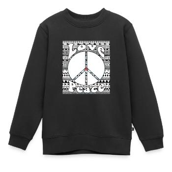 Hippie - Kinder Premium Organic Sweatshirt - Schwarz - Vorne - AI Model Kid Female (0cm)