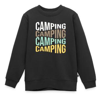camp - Sweat Premium enfant bio - noir - Devant - AI Model Kid Female (0cm)