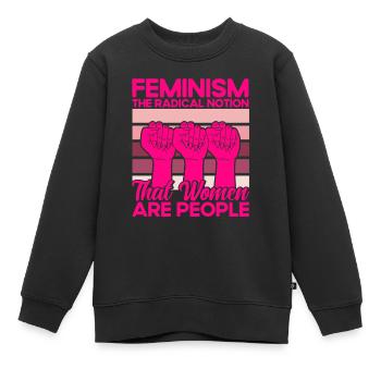 Ermächtigung Gleichberechtigung der Geschlechter F - Kinder Premium Organic Sweatshirt - Schwarz - Vorne - AI Model Kid Female (0cm)