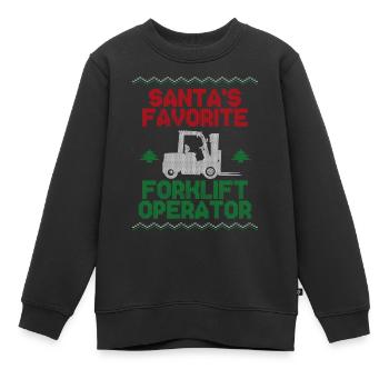 Certified Forklift Truck Operator - Kinder Premium Organic Sweatshirt - Schwarz - Vorne - AI Model Kid Female (0cm)