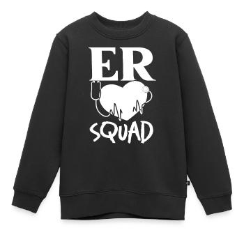 Infirmière d’urgence Premiers soins - Sweat Premium enfant bio - noir - Devant - AI Model Kid Female (0cm)