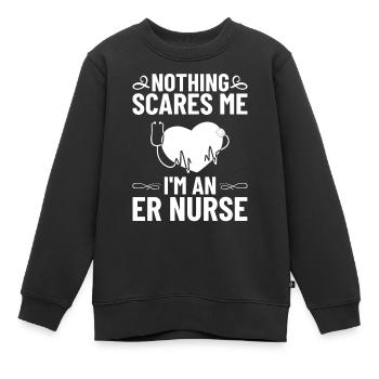 Infirmière d’urgence Premiers soins - Sweat Premium enfant bio - noir - Devant - AI Model Kid Female (0cm)