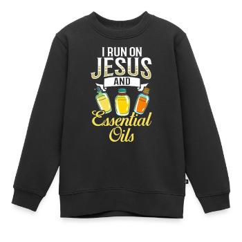 Ätherische Öl Diffusor Aromatherapie Pflanzen - Kinder Premium Organic Sweatshirt - Schwarz - Vorne - AI Model Kid Female (0cm)