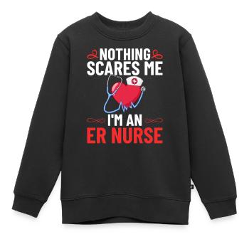 Premiers soins d'infirmière d'urgence de salle d'urgence - Sweat Premium enfant bio - noir - Devant - AI Model Kid Female (0cm)