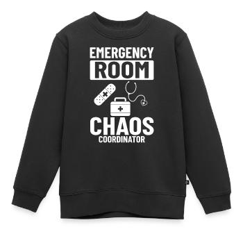 Premiers soins d'infirmière d'urgence de salle d'urgence - Sweat Premium enfant bio - noir - Devant - AI Model Kid Female (0cm)
