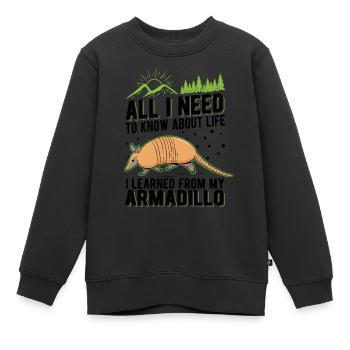 Le tatou dit le tatou - Sweat Premium enfant bio - noir - Devant - AI Model Kid Female (0cm)