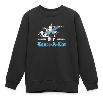 Sir Lance-A-Lot Lustiges Ritterspiel Lance Buhurt - Kinder Premium Organic Sweatshirt - Schwarz - Vorne - AI Model Kid Female (0cm)