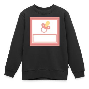 Personnalisez votre propre modèle de bébé - Sweat Premium enfant bio - noir - Devant - AI Model Kid Female (0cm)