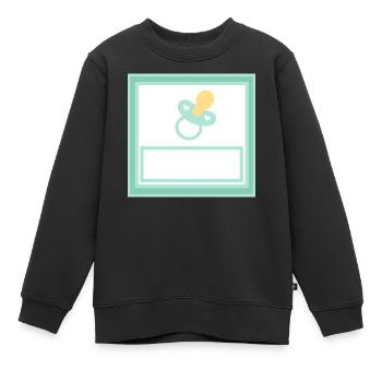 Personnalisez votre propre modèle de bébé - Sweat Premium enfant bio - noir - Devant - AI Model Kid Female (0cm)
