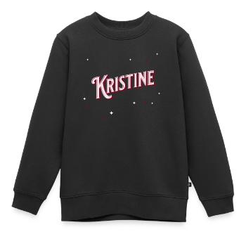 Kristine Namen personalisiert - Kinder Premium Organic Sweatshirt - Schwarz - Vorne - AI Model Kid Female (0cm)